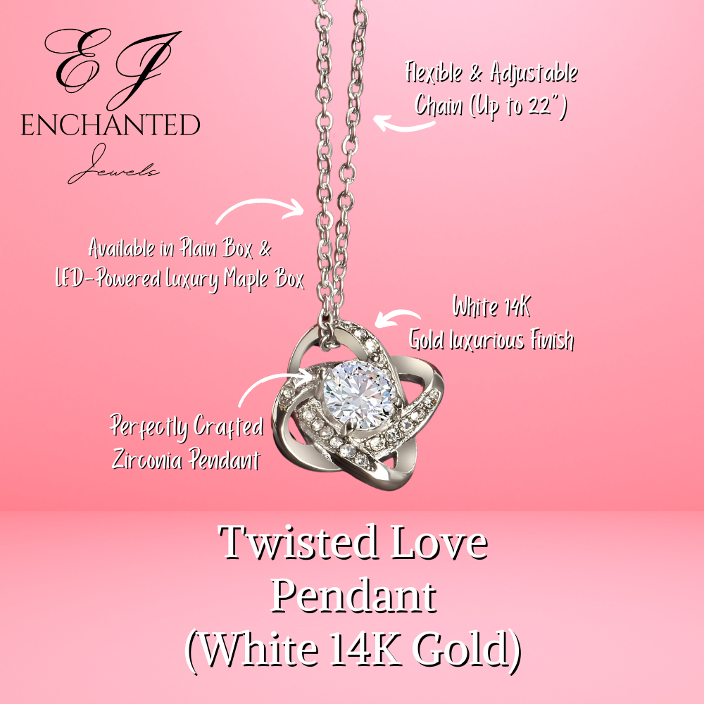 To My Ride or D_e Sis Twisted Love Pendant - Enchanted Jewels